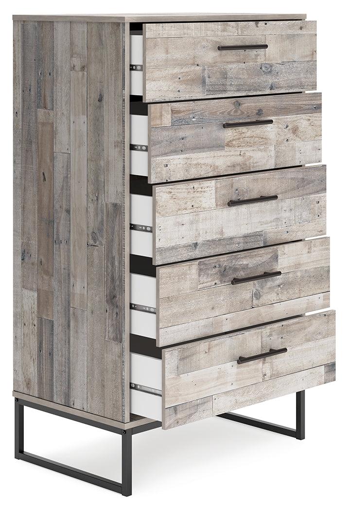 Neilsville Whitewash Chest Of Drawers - Ella Furniture