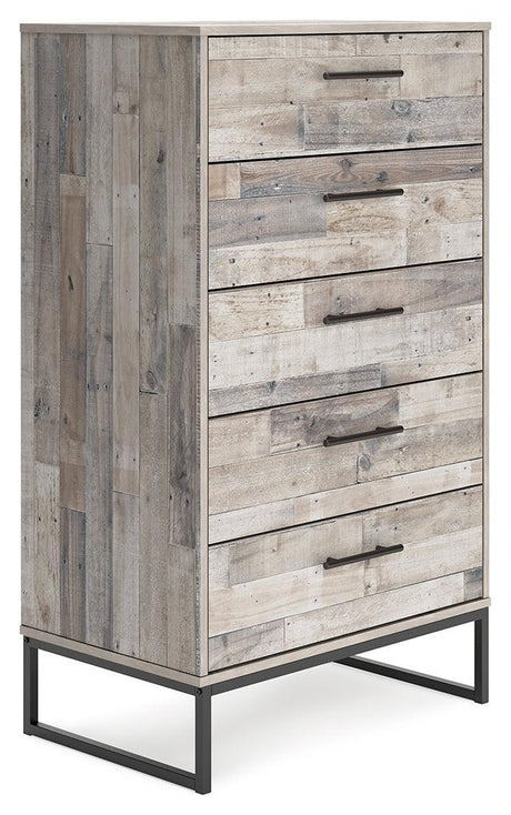 Neilsville Whitewash Chest Of Drawers - Ella Furniture