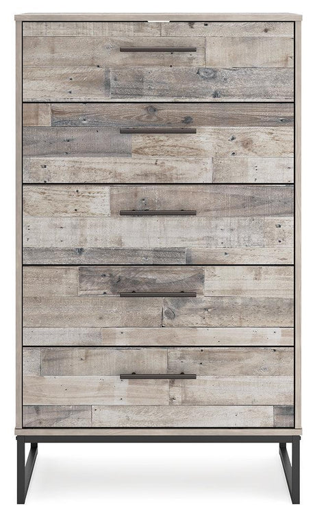 Neilsville Whitewash Chest Of Drawers - Ella Furniture