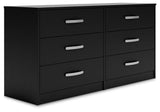 Finch Black Dresser angled view