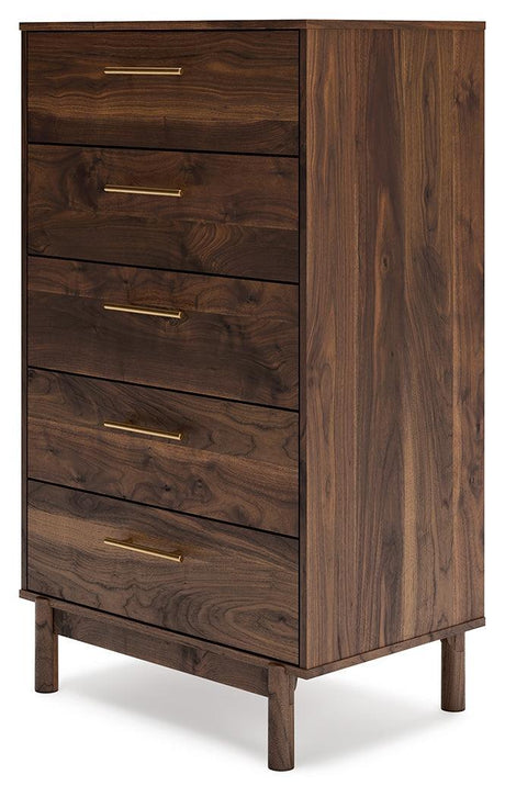 Calverson Mocha Chest Of Drawers - Ella Furniture