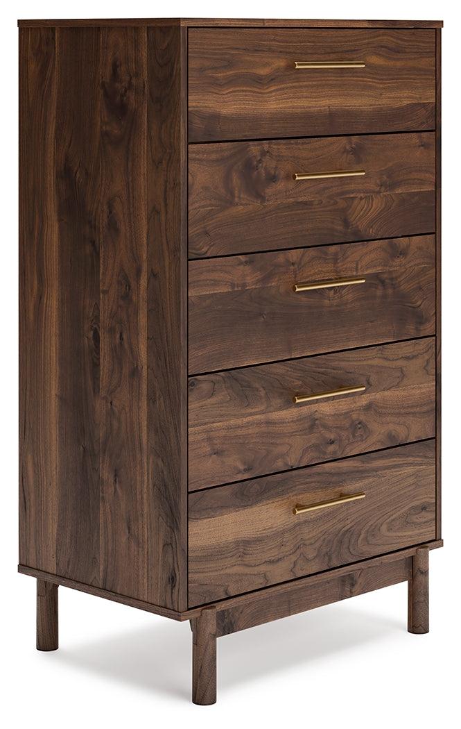 Calverson Mocha Chest Of Drawers - Ella Furniture