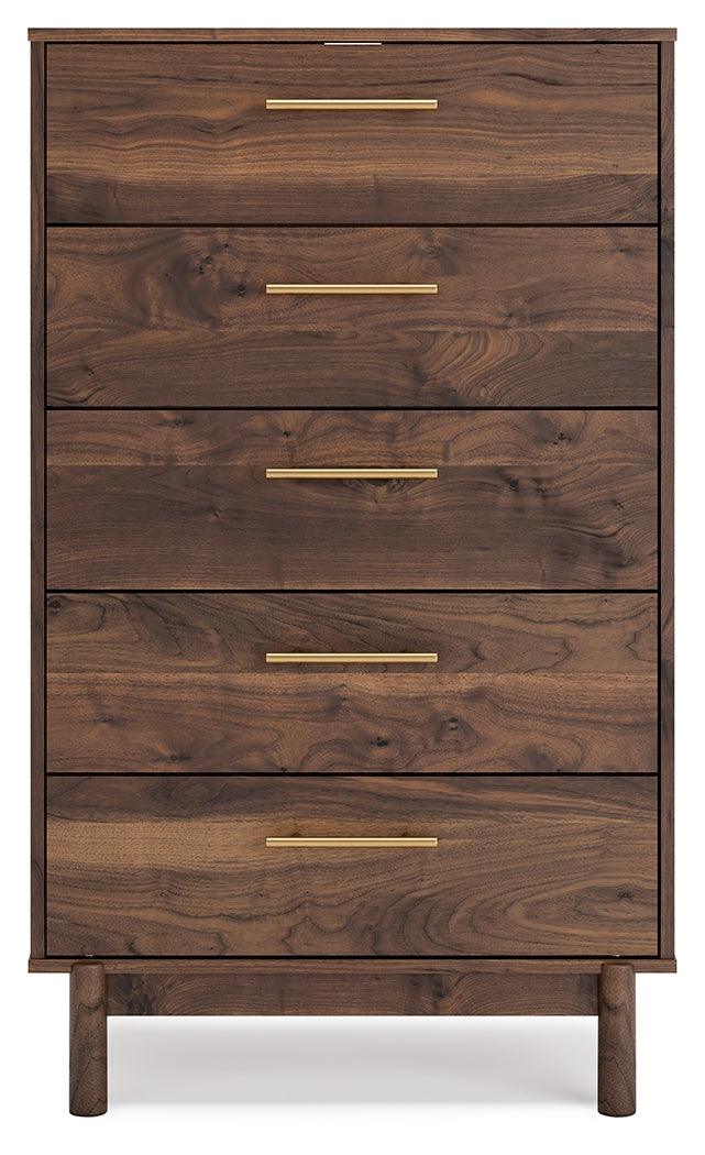 Calverson Mocha Chest Of Drawers - Ella Furniture