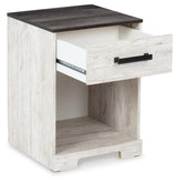 Shawburn Whitewash Charcoal Gray Nightstand