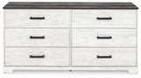 Shawburn Whitewash/Charcoal Gray Dresser