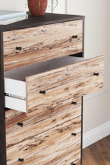 Piperton Two-tone Brown/Black Chest Of Drawers - Ella Furniture
