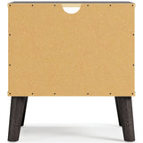 Piperton Two-tone Brown/Black Nightstand - Ella Furniture