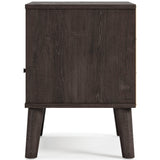 Piperton Two-tone Brown/Black Nightstand - Ella Furniture