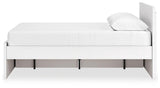 Onita White Queen Panel Platform Bed with 1 Side Storage