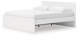 Onita White King Panel Platform Bed with Storage