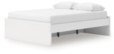 Onita White Queen Platform Bed with 1 Side Storage