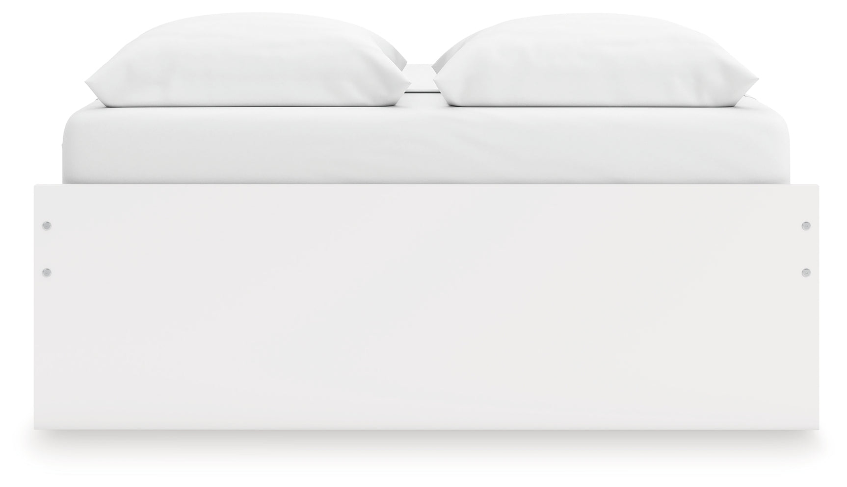 Onita White Queen Platform Bed with 1 Side Storage