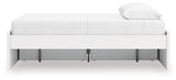 Onita White Queen Platform Bed with 1 Side Storage