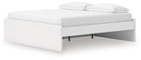Onita White King Platform Bed with 1 Side Storage