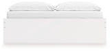 Onita White King Platform Bed with 1 Side Storage