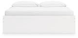 Onita White King Platform Bed with 1 Side Storage