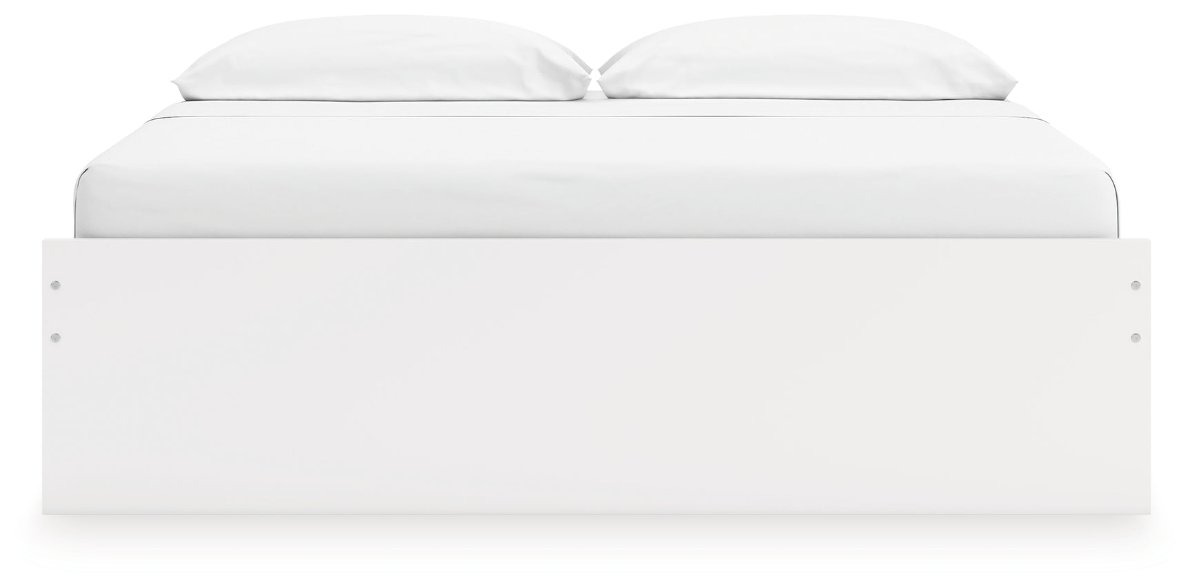 Onita White King Platform Bed with 1 Side Storage
