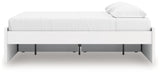 Onita White King Platform Bed with 1 Side Storage