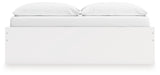 Onita White King Platform Bed with 2 Side Storage