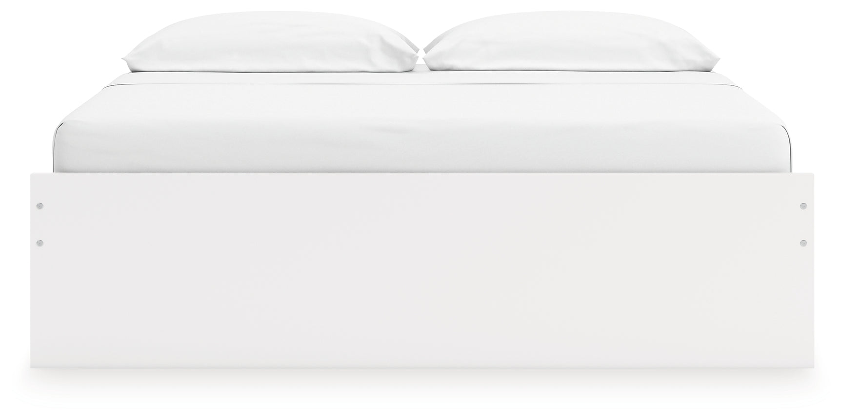 Onita White King Platform Bed with 2 Side Storage