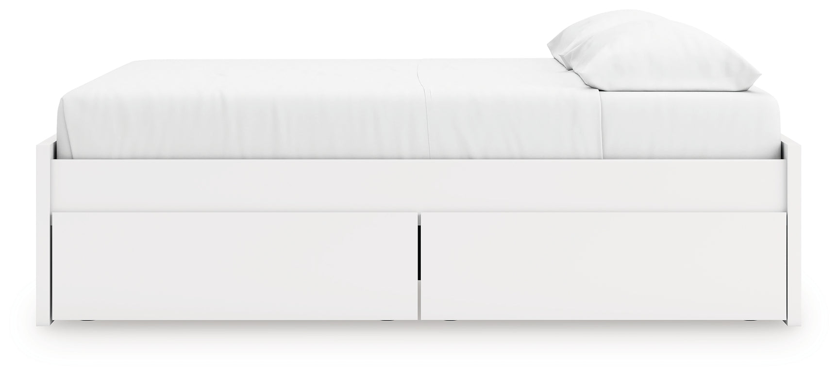 Onita White King Platform Bed with 2 Side Storage