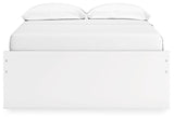Onita White Full Platform Bed With 1 Side Storage