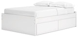 Onita White Full Platform Bed With 2 Side Storage