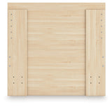 Onita Natural Twin Panel Platform Bed with 1 Side Storage