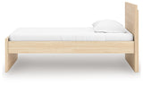 Onita Natural Twin Panel Platform Bed