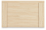 Onita Natural Queen Panel Platform Bed with 1 Side Storage