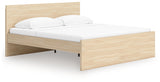 Onita Natural Queen Panel Platform Bed with 2 Side Storage