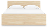 Onita Natural Queen Panel Platform Bed with 2 Side Storage