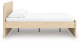 Onita Natural Queen Panel Platform Bed with 2 Side Storage