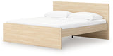 Onita Natural King Panel Platform Bed with Storage