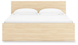 Onita Natural King Panel Platform Bed with Storage
