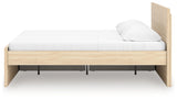 Onita Natural King Panel Platform Bed with Storage
