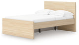 Onita Natural Full Panel Platform Bed with 1 Side Storage