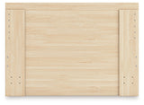 Onita Natural Full Panel Platform Bed with 1 Side Storage
