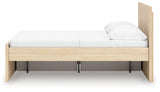 Onita Natural Full Panel Platform Bed with 1 Side Storage