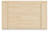 Onita Natural Full Panel Platform Bed with 2 Side Storage