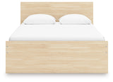 Onita Natural Full Panel Platform Bed with 2 Side Storage