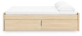 Onita Natural King Platform Bed with 2 Side Storage
