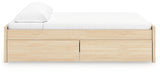 Onita Natural King Platform Bed with 2 Side Storage