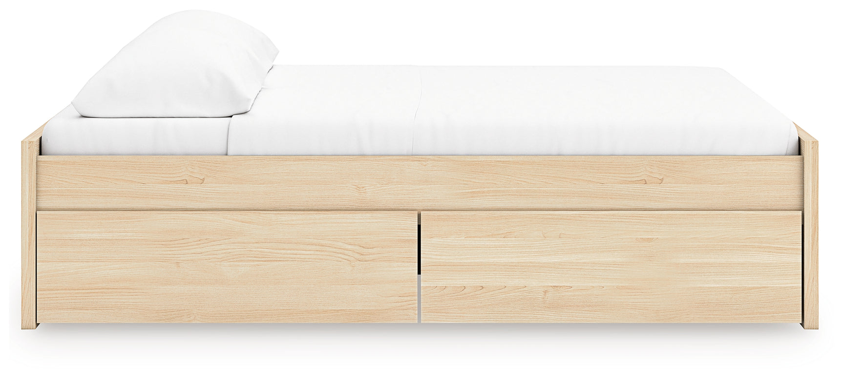 Onita Natural King Platform Bed with 2 Side Storage