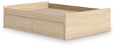Onita Natural Full Platform Bed with 1 Side Storage