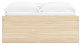 Onita Natural Full Platform Bed with 1 Side Storage