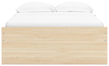 Onita Natural Full Platform Bed with 1 Side Storage