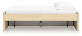 Onita Natural Full Platform Bed with 1 Side Storage