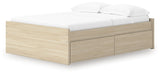 Onita Natural Full Platform Bed with 2 Side Storage