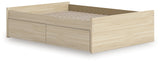 Onita Natural Full Platform Bed with 2 Side Storage